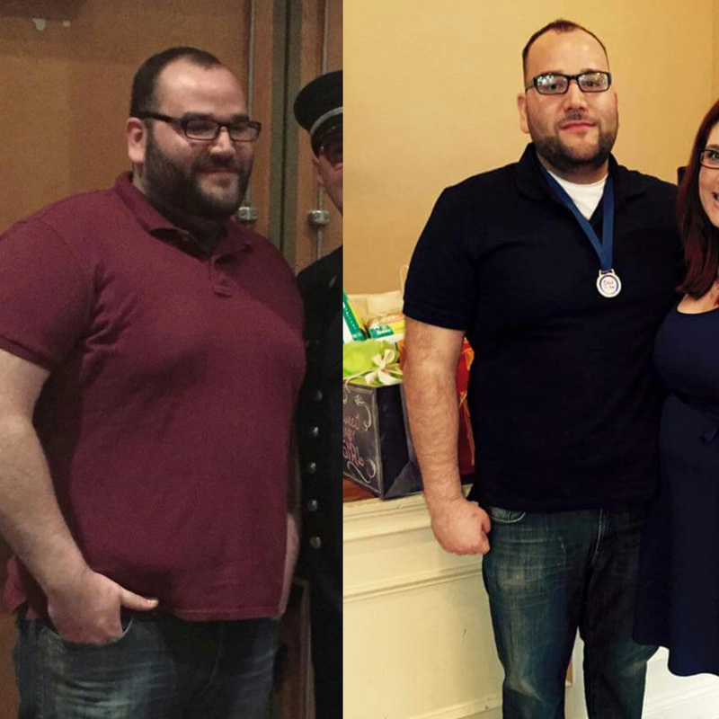 Before and After 23 lbs Weight Loss 6'1 Male 307 lbs to 284 lbs