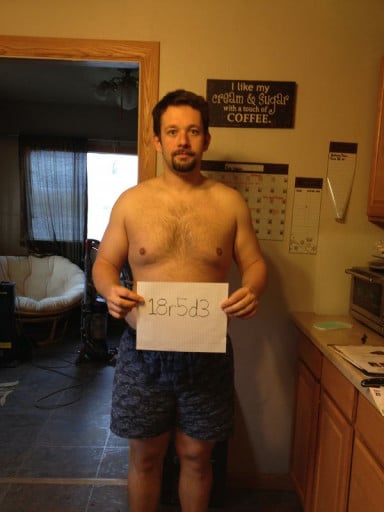 A progress pic of a 5'10" man showing a snapshot of 219 pounds at a height of 5'10