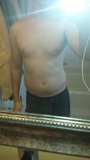 A progress pic of a 5'11" man showing a snapshot of 173 pounds at a height of 5'11