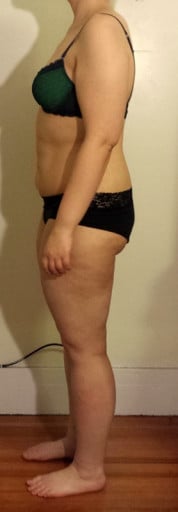 A progress pic of a 5'6" woman showing a snapshot of 175 pounds at a height of 5'6