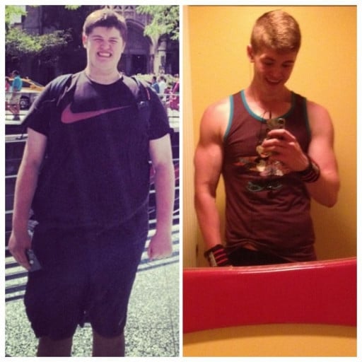6 feet 6 Male 130 lbs Fat Loss Before and After 320 lbs to 190 lbs