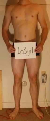 A picture of a 6'1" male showing a snapshot of 188 pounds at a height of 6'1