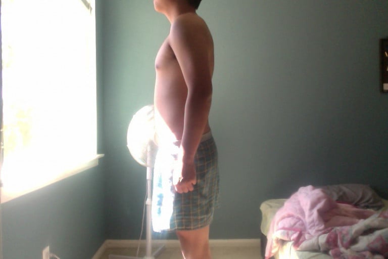 A picture of a 5'9" male showing a snapshot of 151 pounds at a height of 5'9