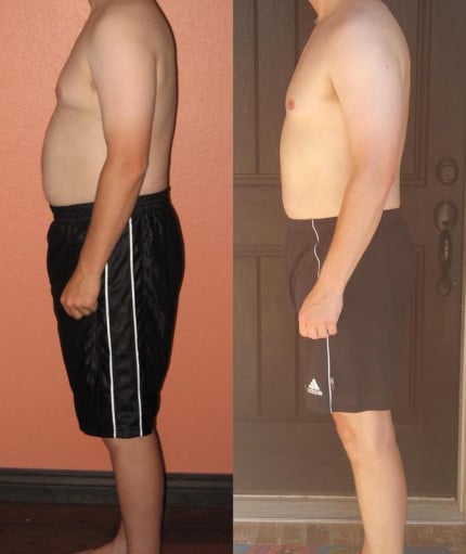 A photo of a 6'2" man showing a weight cut from 224 pounds to 201 pounds. A respectable loss of 23 pounds.