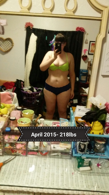 Before and After 33 lbs Weight Loss 6 foot Female 251 lbs to 218 lbs