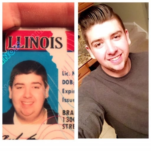 50 lbs Weight Loss Before and After 6 feet 5 Male 301 lbs to 251 lbs