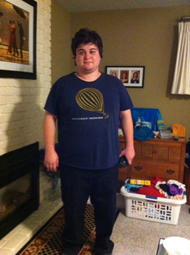 A picture of a 5'9" male showing a weight reduction from 291 pounds to 259 pounds. A total loss of 32 pounds.