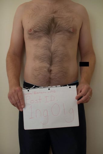 A picture of a 5'9" male showing a snapshot of 166 pounds at a height of 5'9