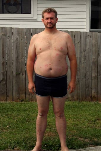 4 Photos of a 6 foot 3 268 lbs Male Weight Snapshot