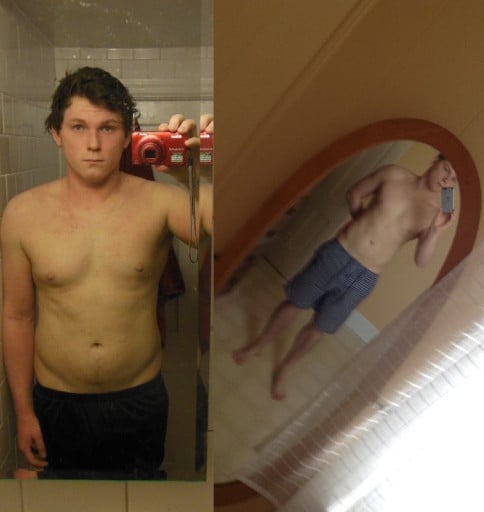 M/20/5'10" [215lbs > 184lbs = 31lbs] (~3 months) Need to lose about 5-10 more lbs for good abs :^) Happy so far with my results.
