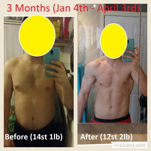 5'10 Male Progress Pics of 27 lbs Fat Loss 197 lbs to 170 lbs