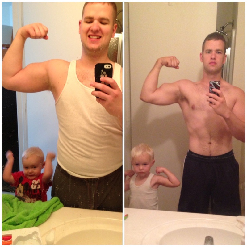 50 lbs Fat Loss Before and After 5'10 Male 216 lbs to 166 lbs