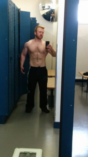 A progress pic of a 5'6" man showing a weight reduction from 175 pounds to 160 pounds. A respectable loss of 15 pounds.