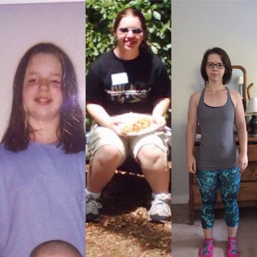 5 foot Female Before and After 63 lbs Fat Loss 190 lbs to 127 lbs