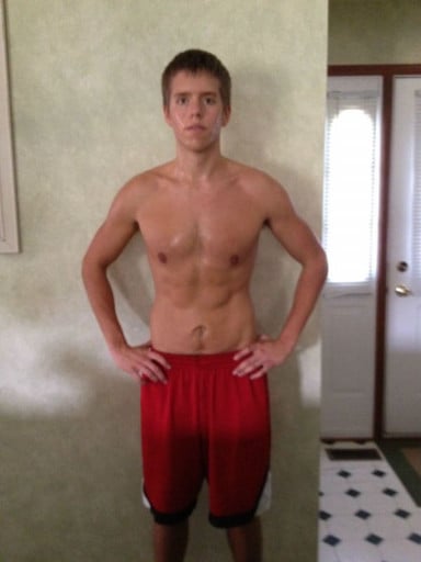 A picture of a 6'2" male showing a weight reduction from 195 pounds to 145 pounds. A respectable loss of 50 pounds.