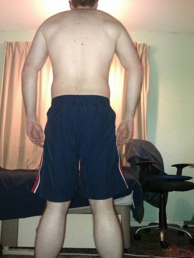 A photo of a 5'11" man showing a snapshot of 182 pounds at a height of 5'11