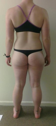 A picture of a 5'8" female showing a snapshot of 180 pounds at a height of 5'8