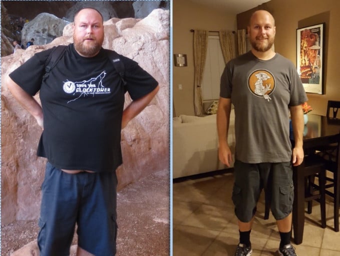 6'3 Male 100 lbs Fat Loss Before and After 330 lbs to 230 lbs