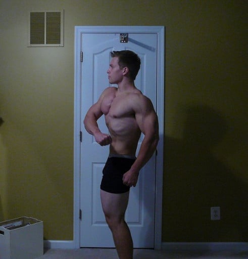 A picture of a 5'9" male showing a snapshot of 186 pounds at a height of 5'9