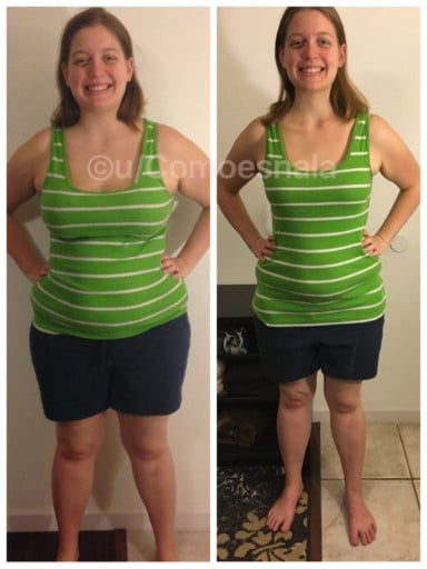 Before and After 51 lbs Fat Loss 5'10 Female 241 lbs to 190 lbs