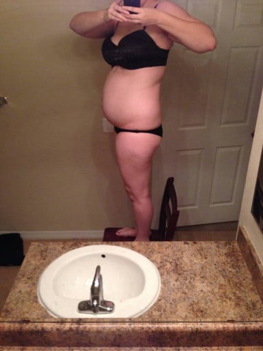 A picture of a 5'11" female showing a snapshot of 200 pounds at a height of 5'11
