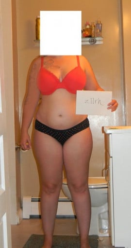 A picture of a 5'4" female showing a snapshot of 162 pounds at a height of 5'4