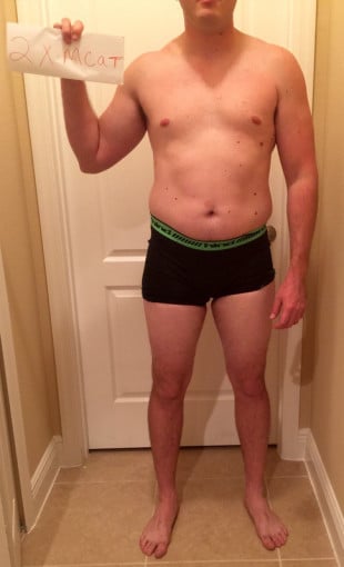 A progress pic of a 6'1" man showing a snapshot of 200 pounds at a height of 6'1