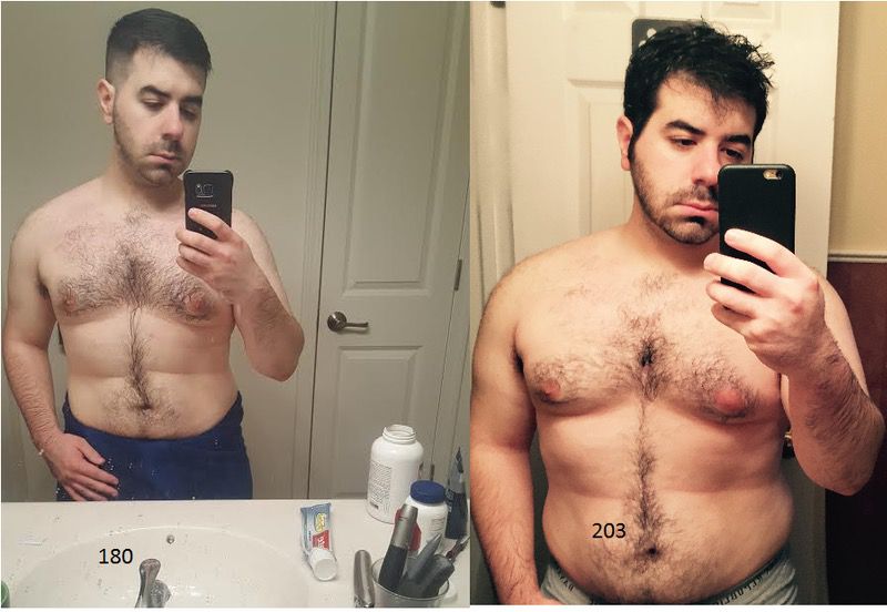 5 foot 4 Male 23 lbs Weight Loss 203 lbs to 180 lbs
