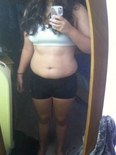 A progress pic of a 5'6" woman showing a snapshot of 188 pounds at a height of 5'6