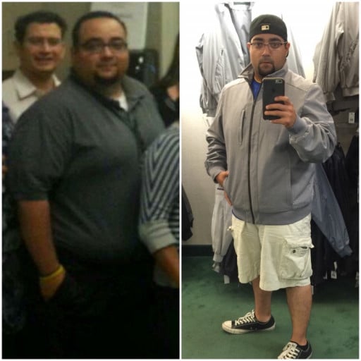 5'8 Male 47 lbs Weight Loss Before and After 284 lbs to 237 lbs
