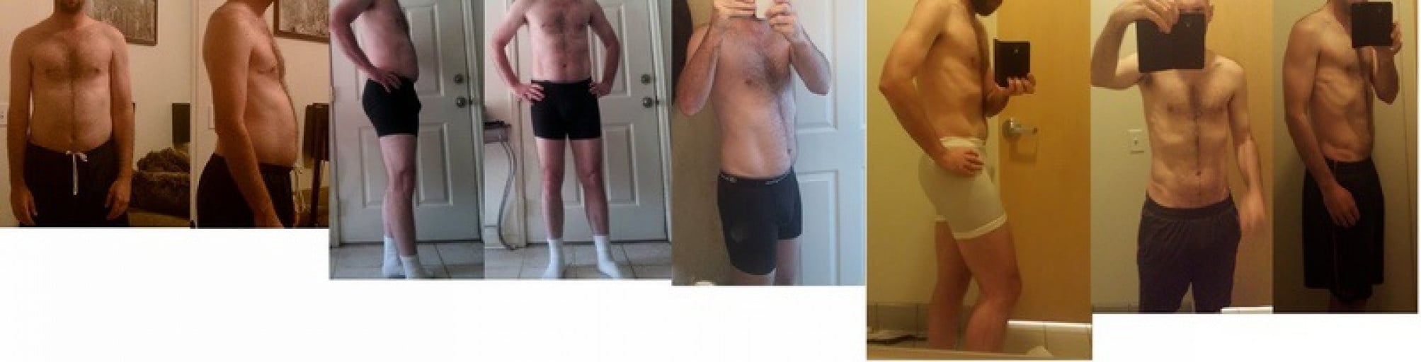 A photo of a 6'1" man showing a weight cut from 196 pounds to 159 pounds. A total loss of 37 pounds.