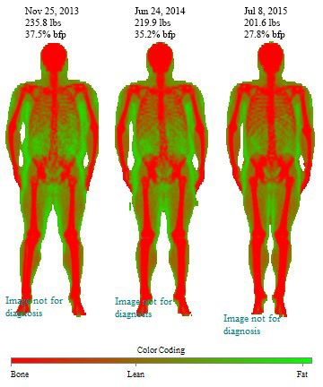 5'6 Male 34 lbs Fat Loss 236 lbs to 202 lbs
