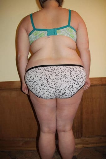 A picture of a 5'7" female showing a snapshot of 246 pounds at a height of 5'7