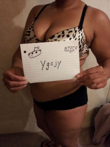 A picture of a 5'2" female showing a snapshot of 177 pounds at a height of 5'2