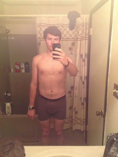 A picture of a 5'10" male showing a snapshot of 160 pounds at a height of 5'10