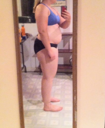 A picture of a 5'2" female showing a snapshot of 180 pounds at a height of 5'2