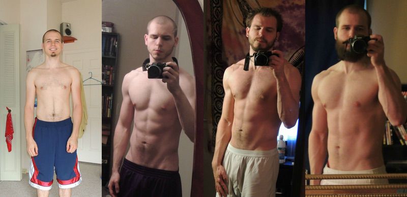 5'10 Male goes from 155lbs to 160lbs - (178cm, 70kg to 73kg) .