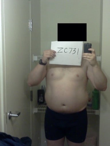 A picture of a 5'11" male showing a snapshot of 244 pounds at a height of 5'11