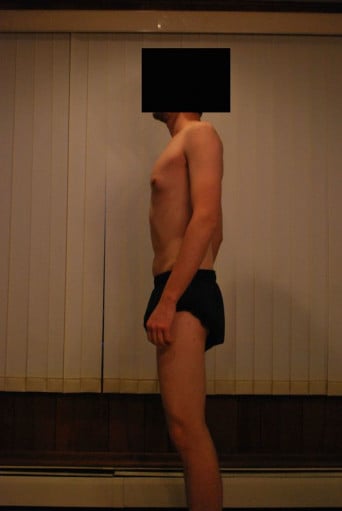 A picture of a 5'10" male showing a snapshot of 138 pounds at a height of 5'10