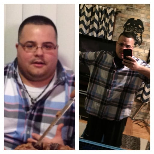 5 feet 5 Male 100 lbs Fat Loss Before and After 275 lbs to 175 lbs