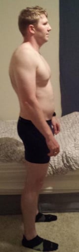 A picture of a 5'11" male showing a snapshot of 195 pounds at a height of 5'11