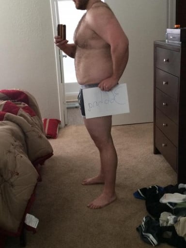 A picture of a 5'11" male showing a snapshot of 257 pounds at a height of 5'11