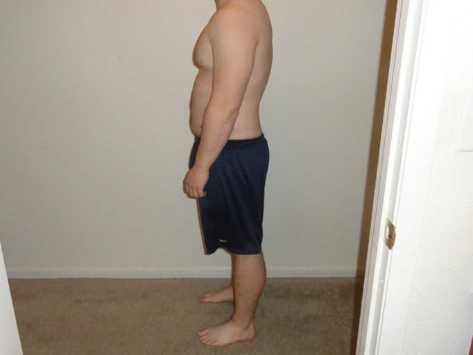 A picture of a 5'8" male showing a snapshot of 188 pounds at a height of 5'8