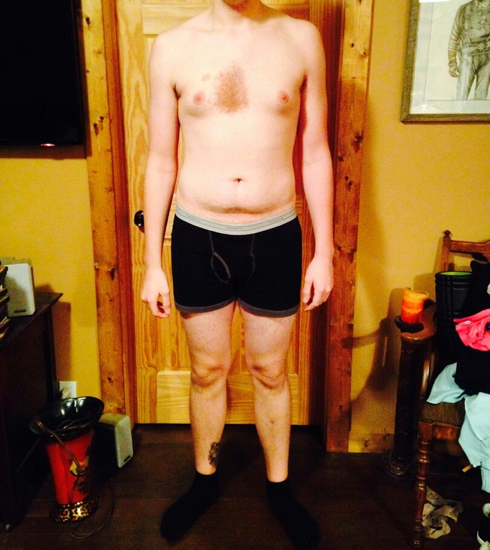 Before and After 2 lbs Fat Loss 6'6 Male 215 lbs to 213 lbs