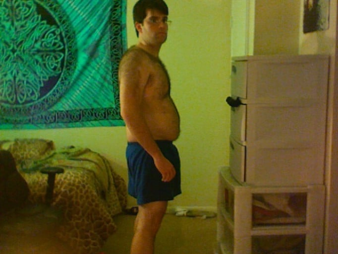 A photo of a 5'11" man showing a snapshot of 222 pounds at a height of 5'11