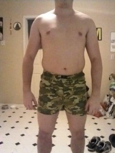 A progress pic of a 5'7" man showing a snapshot of 177 pounds at a height of 5'7