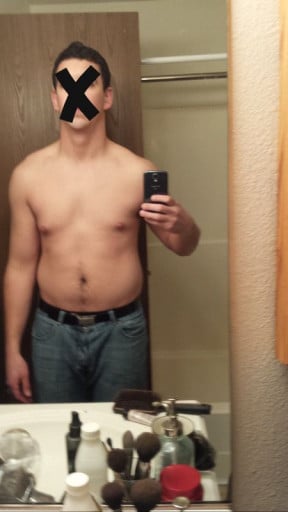 A photo of a 6'0" man showing a weight loss from 212 pounds to 178 pounds. A respectable loss of 34 pounds.