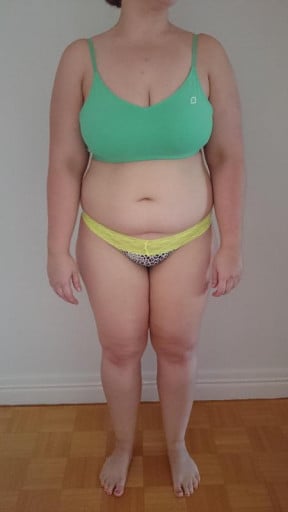 A picture of a 5'6" female showing a snapshot of 193 pounds at a height of 5'6