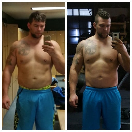 6'4 Male 18 lbs Fat Loss Before and After 292 lbs to 274 lbs