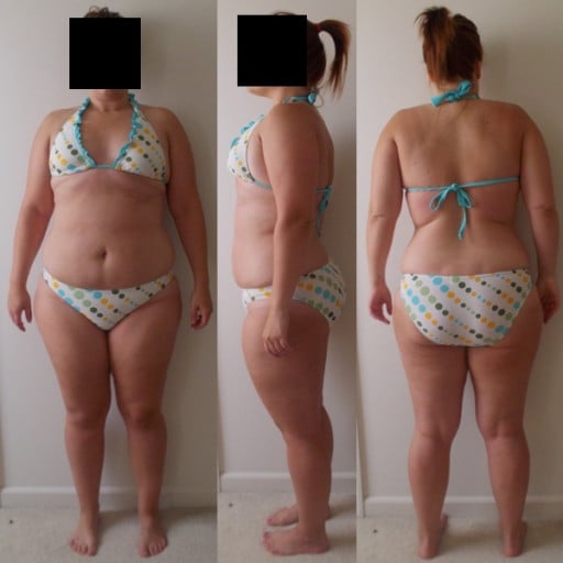 A progress pic of a 5'5" woman showing a snapshot of 189 pounds at a height of 5'5